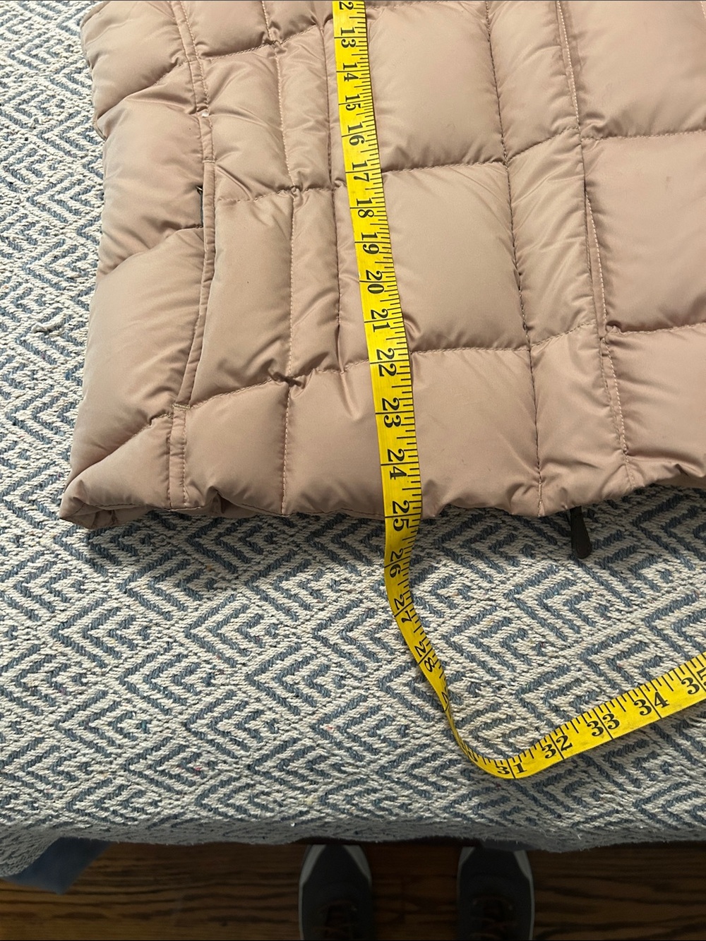 Eddie Bauer Beige Puffer Vest with Faux Fur Collar - Picture 9 of 9